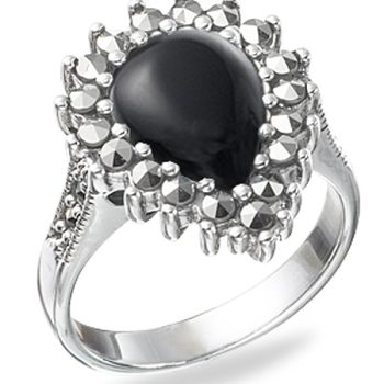 Silver Marcasite Ring - HR0634