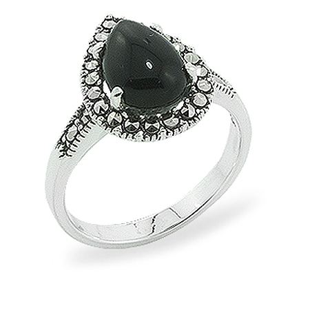 Silver Marcasite Ring - HR0896
