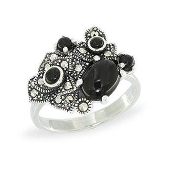 Silver Marcasite Ring - HR1051