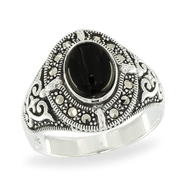 Silver Marcasite Ring - HR1059