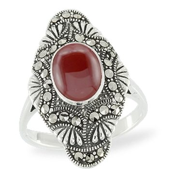 Silver Marcasite Ring - HR1061