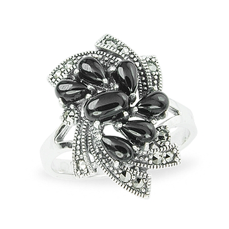 Silver Marcasite Ring - HR1116