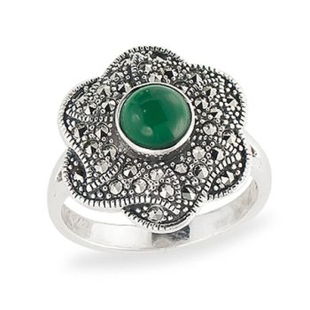 Silver Marcasite Ring - HR1343