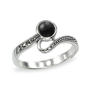 Marcasite Wave Ring - HR1432